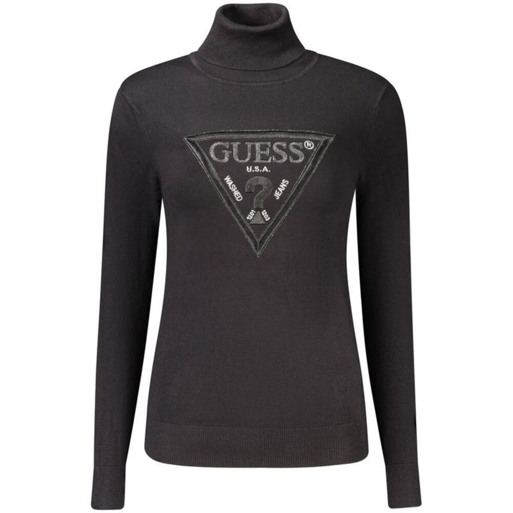 Guess Jeans Black Viscose Women's Women's Sweater